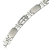 Men's Stainless Steel Cross & Link Bracelet