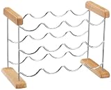 BREMA 120626 Flaschenregal klappbar m. Holzgriffen 41x21x29cm