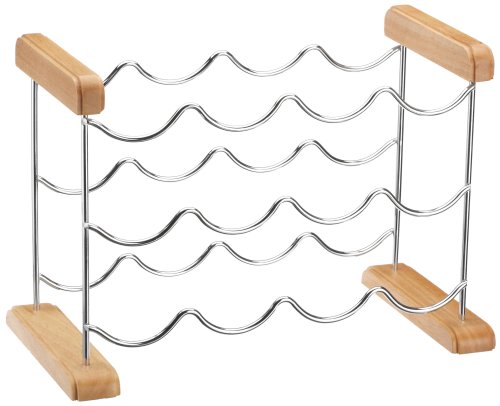 BREMA 120626 Flaschenregal klappbar m. Holzgriffen 41x21x29cm