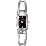 Bulova Women\'s 96T03 Bangle Bracelet Black Dial Watch