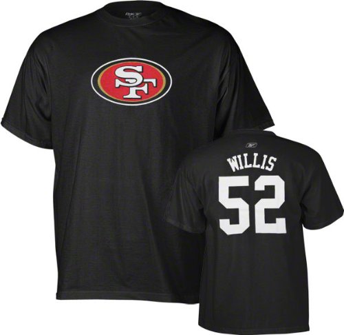 Reebok San Francisco 49ers Patrick Willis Name & Number T-Shirt Large