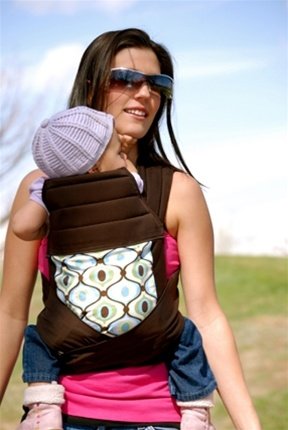 Buy Low Price Cozy BabyHawk Mei Tai Baby Carrier Feeling Groovy on Espresso Straps with Bonus Dainty Baby Reusable Bag BBHWKFGES