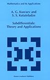Subdifferentials : theory and applications
