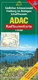 ADAC RadTourenKarte 37. Südlicher Schwarzwald, Freiburg im Breisgau, Schaffhausen. 1 : 75 000
