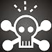 Funny Decals : Hazardous Skull Vinyl Graphic Sticker