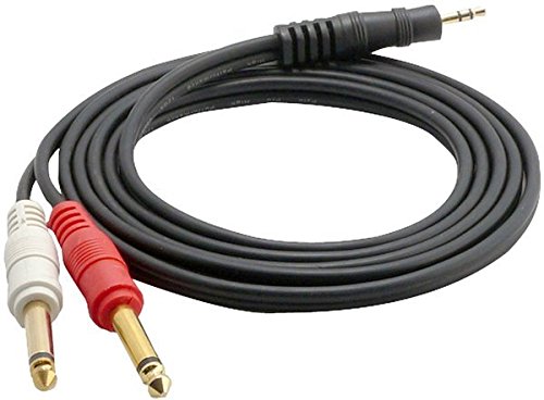 Pyle-pro pcbl43ft6 12 gauge, 6 feet, 3.5mm male stereo to dual 1/…