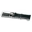 Black Leather Oilskin Watchband Strap 22mm
