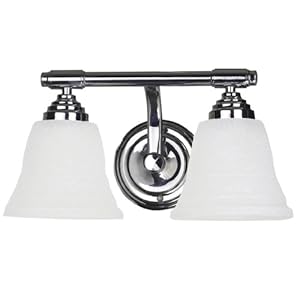 Yosemite Home Decor 5922CH 12.5-Inch 2-Light Bathroom Vanity, Chrome