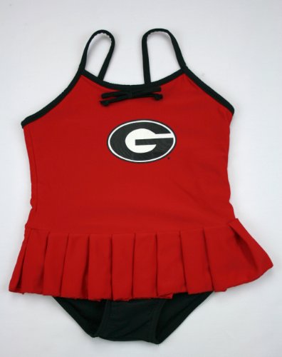 Georgia Bulldogs Toddler Girls 1-Piece Swimsuit - Cheerleader in Training