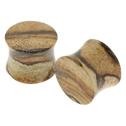 Picture Jasper Stone Plugs - 00G - Sold as a Pair