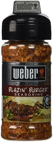 Weber BLAZIN BURGER All Natural Hamburger Seasoning 2.75 oz. (Pack of 2) by Weber Seasoniing