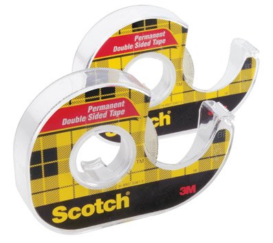 Scotch Double Sided Tape, 1/2 in x 400 Inches, 2 Rolls (137DM-2)