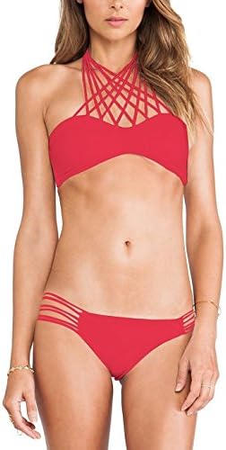 Women Vintage Sexy Push Up Padded Swimsuit Bikini Trikini Beachwear Tankini