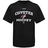 NHL Phoenix Coyotes Authoritative Black Short Sleeve Tee (Black, X-Large)