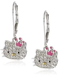 Hello Kitty "Sweet Statement Princess" Sterling-Silver Earrings