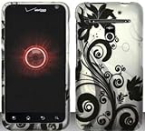 Black Flowers Hard Snap On Case Cover Faceplate Protector for LG Revolution ....