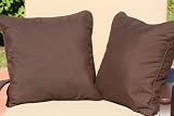 Set of 2 Indoor or Outdoor 18 Throw Pillows - Chocolate