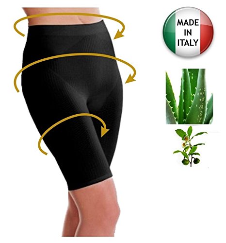 Slimming anti-cellulite shorts with Aloe Vera+Green tea - Black size L