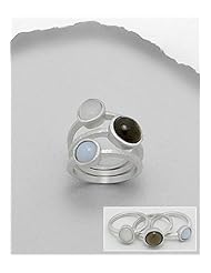 Blue Lace Agate Ring In 92.5 Sterling Silver