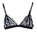 URBAN K Womens Semi Sheer Full Lace Sexy Bralette