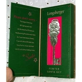  Longaberger 2002 Pewter Santa Key