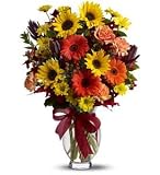 Orange Gerberas and Yellow Sunflowers Bouquet Glorious Autumn