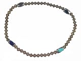 41dWnImUMsL. SL160  Anklet   A86   Stretch   Swarovski (tm) Crystal and Fire Polished Glass Beads ~ Smoky Quartz