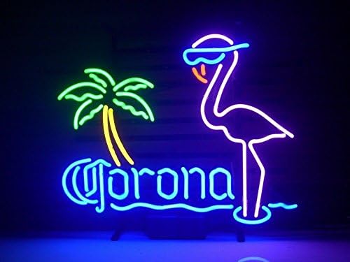 New Corona Extra Pink Flamingo Handcrafted Real Glass Neon Light Sign Home Beer Bar Pub Sign 17x14 inches.The Best Offer!Super Bright!