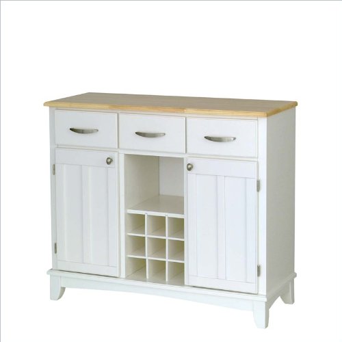 Hutch-Style Buffet- White/ Natural