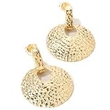 Sterling Silver / 14K Vermeil Bold Textured Fancy Doorknocker Earrings