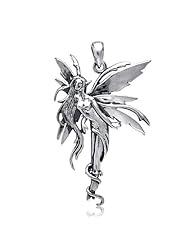 Bling Jewelry Mythical Firefly Fairy 925 Sterling Silver Pendant
