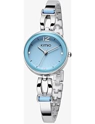 KIMIO K466L-S1313 Fashion Ladies Quartz Bracelet Wrist Watch Daily Stainless Steel Blue
