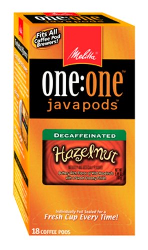Melitta One:One Universal Fit Java Pods, Decaffinated Hazelnut Creme, 18-Count Box (Pack of 4)