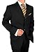 Gino Valentino Men's 2 Piece 3 Button Jacket Flat Front Pants Stripe Suit
