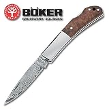 King, Burl Handle, Damascus Blade, Plain