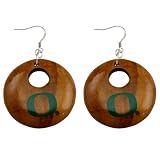 NCAA Dayna U Oregon Ducks Round Wooden Earrings