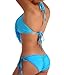 Cloris Murphy Womens Fringed Bikini Top & Scrunch Bottom Swimwear BN902
