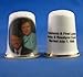 Porcelain China Collectable Thimble - Presidents & First Ladies , Jimmy and Rossalyn Carter -- Free Gift Box