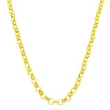 Fascinating 14k Gold Overlay Sterling Silver 18 Inch Rolo Chain