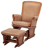 Delta Upholstered Glider And Ottoman, Spice Cinnamon