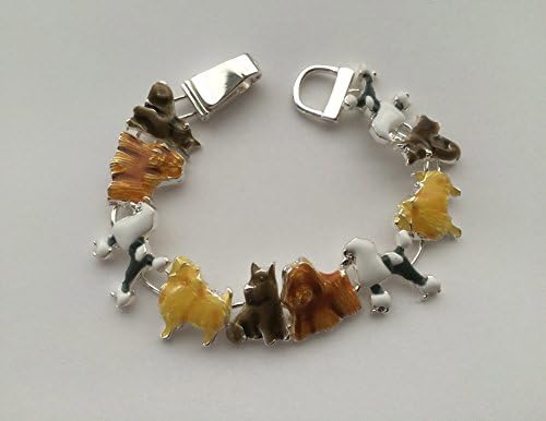 Icon Collection Silver - Plated Dog Breeds Poodles Pomeranians Terriers Bracelet