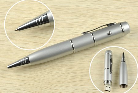 Cheap ATC® 4GB USB Flash Drive + Laser Pointer + Pen USB Memory Stick 4 GB All in one