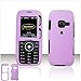 LG LX260 Rumor Scoop Cell Phone Light Purple Rubber Feel Protective Case Faceplate Cover