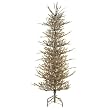 Pre-Lit Tinsel Tree w/Frstd Lights - 6'