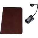 Kindle 2 Duomo Leather Sleeve Case Cover (Brown) with Mighty Bright XtraFlex Reading Light