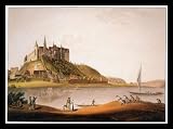 Christian August G���nther (Meissen, Schlossberg from the opposite bank of the river Elbe from) Black Wood-Mounted Art Poster Print - 13