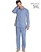 Hanes Men's Woven Pajamas, Medium Blue, XX-Large