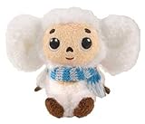 ふかふか白いチェブラーシカ ブルーマフラー