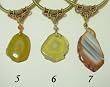 Medium Natural Shaped Agate on Hand-knotted Tan Rope Necklace #5