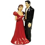 Westland Giftware Gone with the Wind Magnetic Scarlett in Red Dress and Rhett Salt and Pepper Shaker Set, 4-1/2-Inch